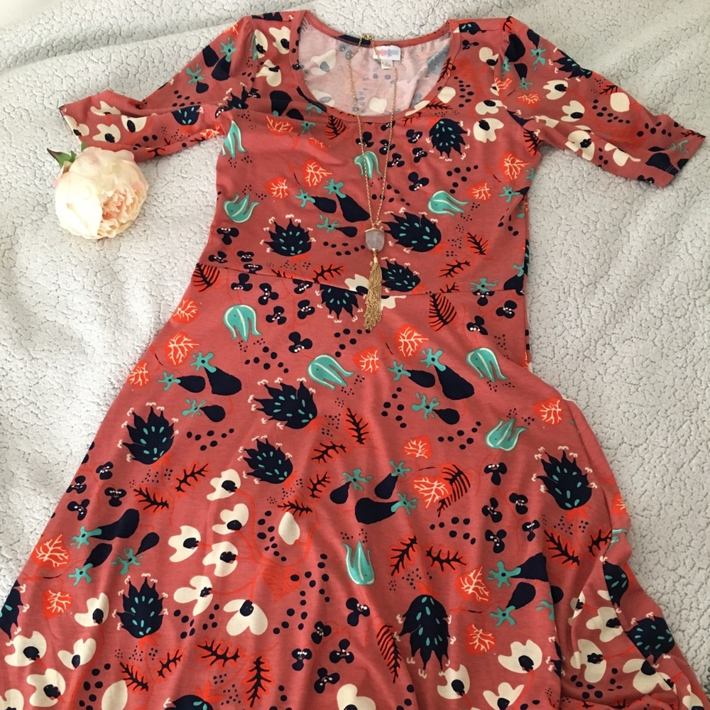 Lularoe Pink Floral Ana